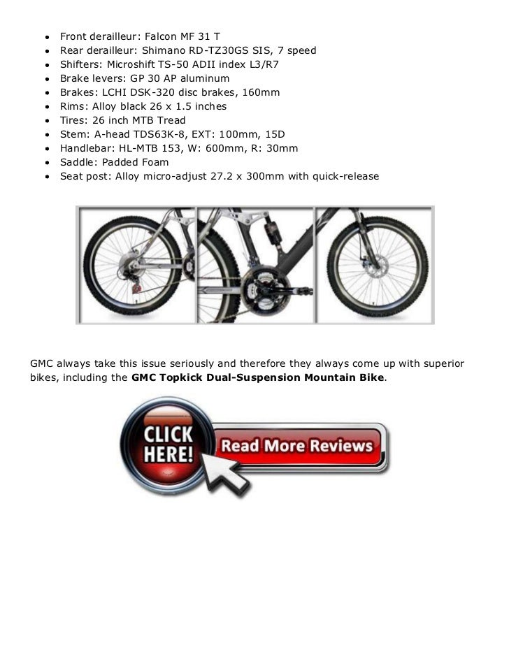 gmc topkick dual suspension mountain bike