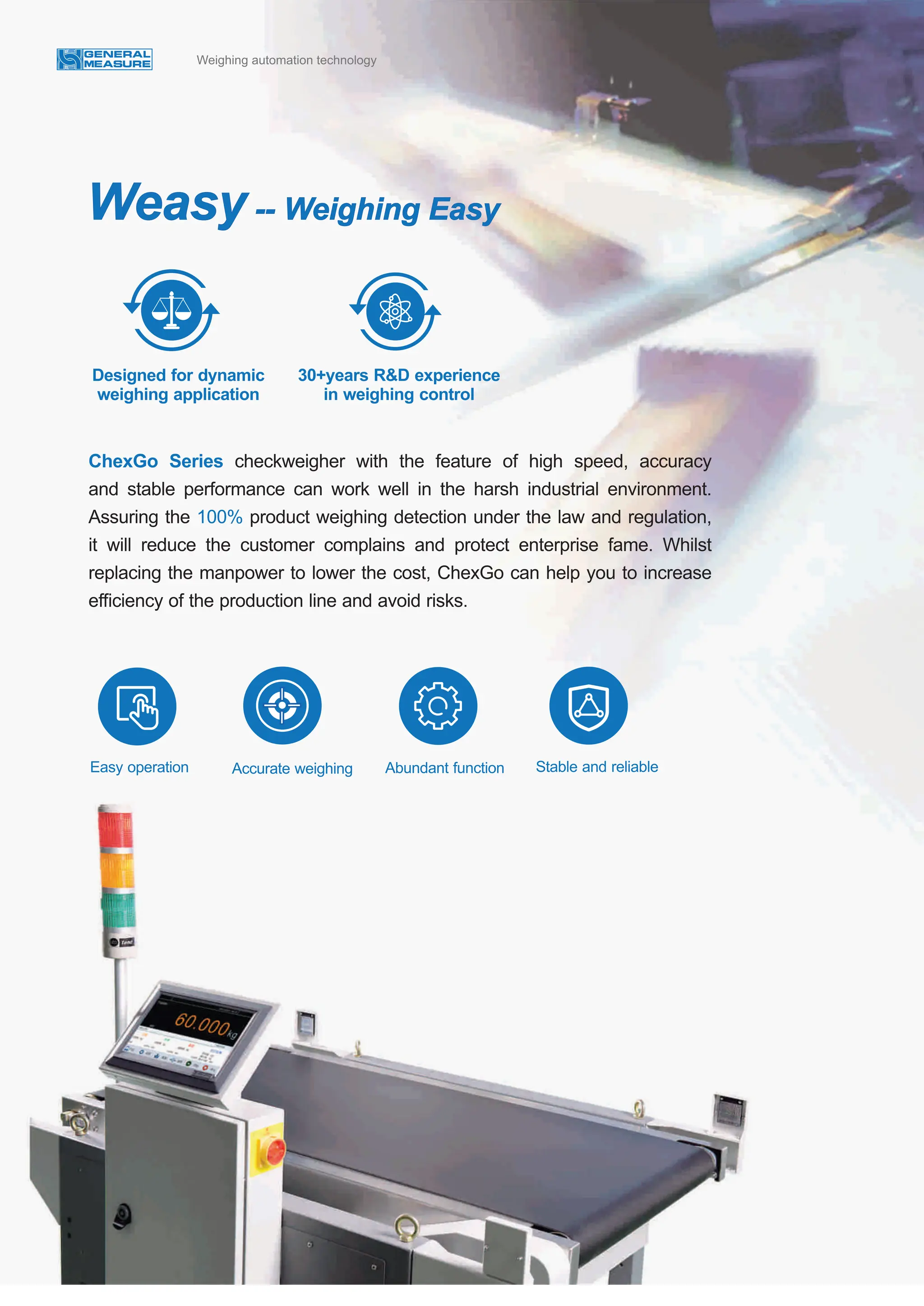 GM CW-6K Dynamic Checkweigher with Metal Detector