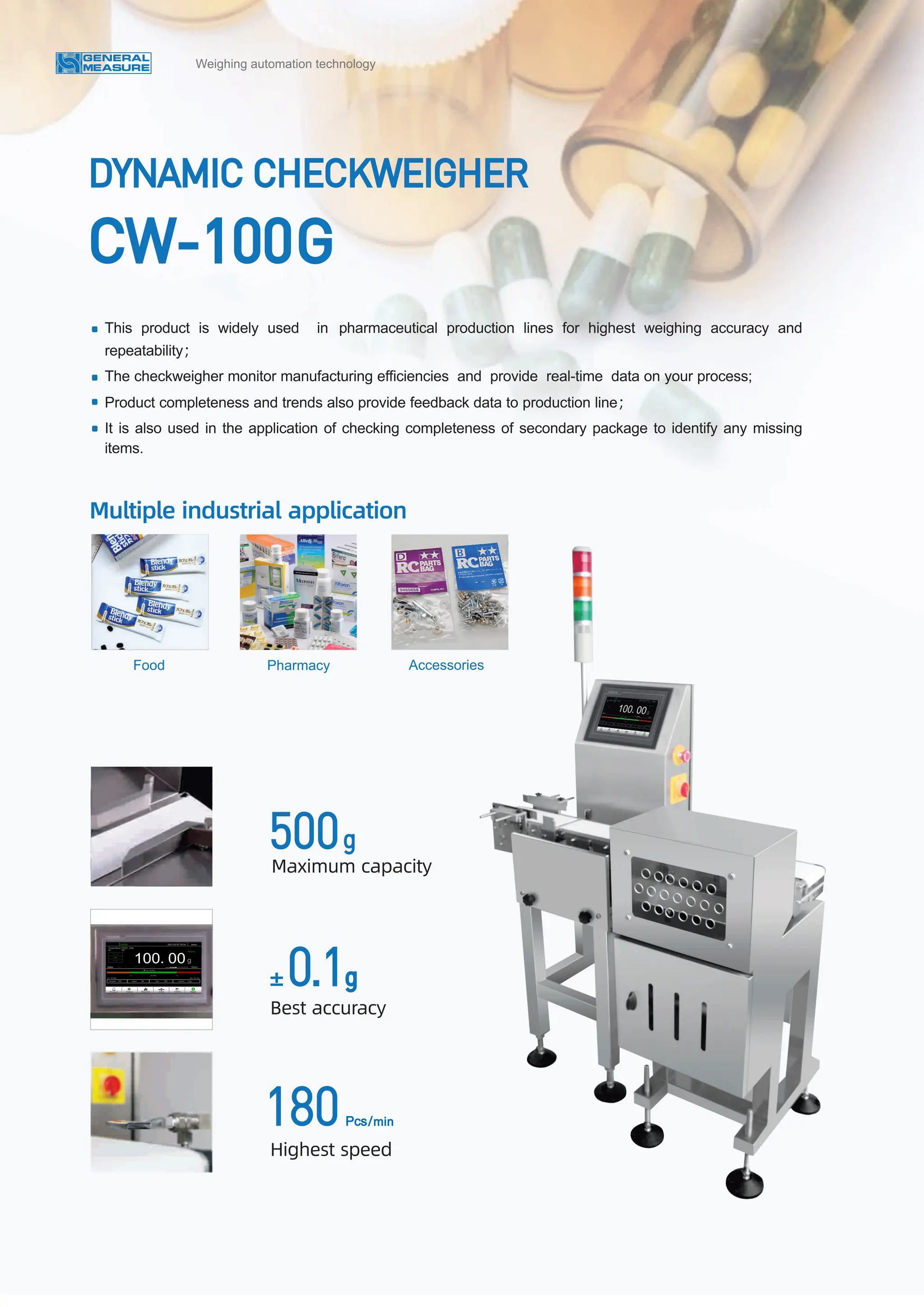 GM CW-6K Dynamic Checkweigher with Metal Detector