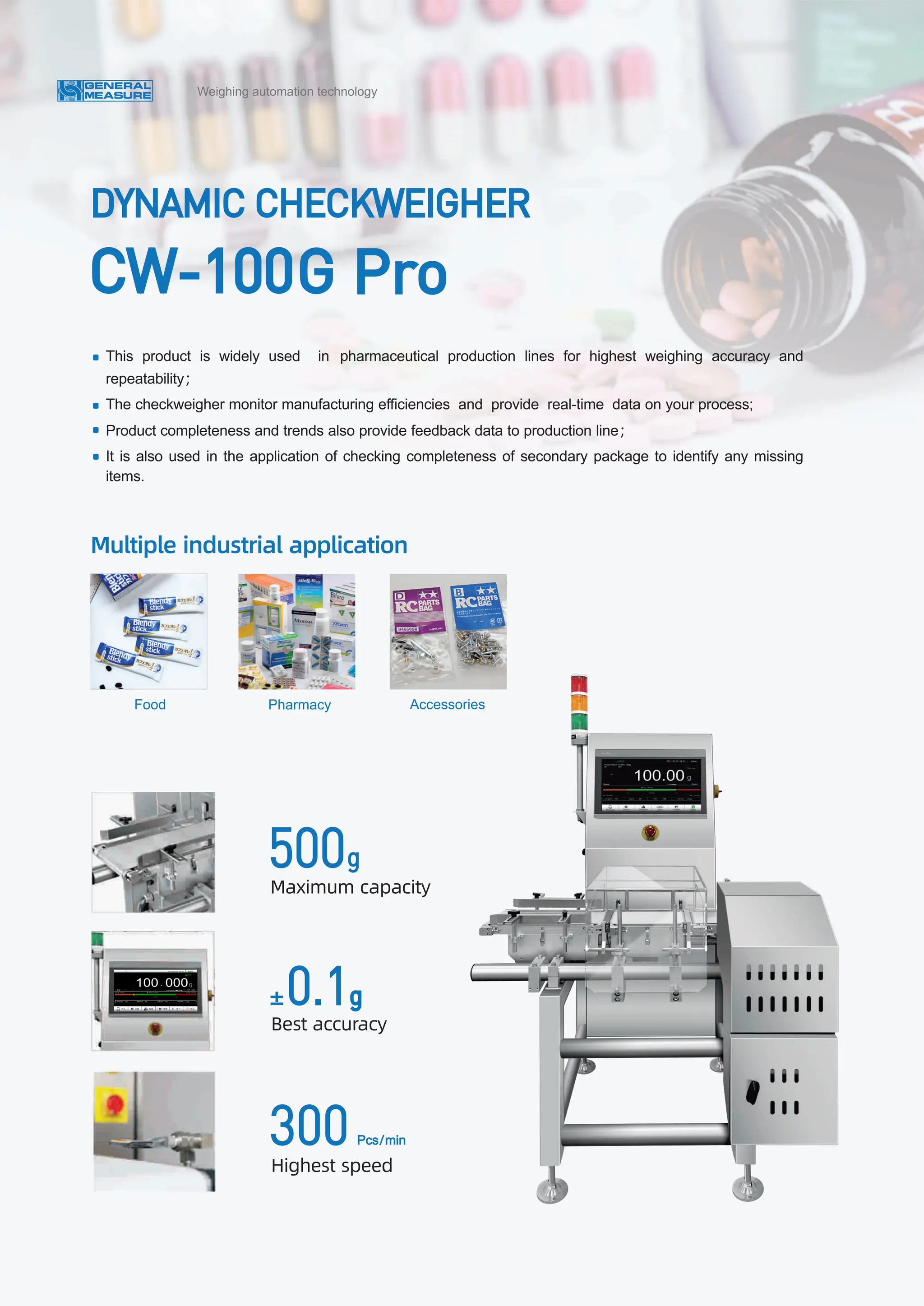 GM CW-6K Dynamic Checkweigher with Metal Detector