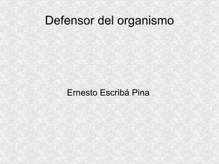 Defensor del organismo Ernesto Escribá Pina  