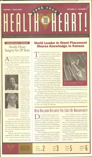 Take Your Health To Heart Newsletter - Winter 1995 96
