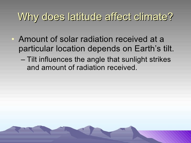 Climate and Latitude
