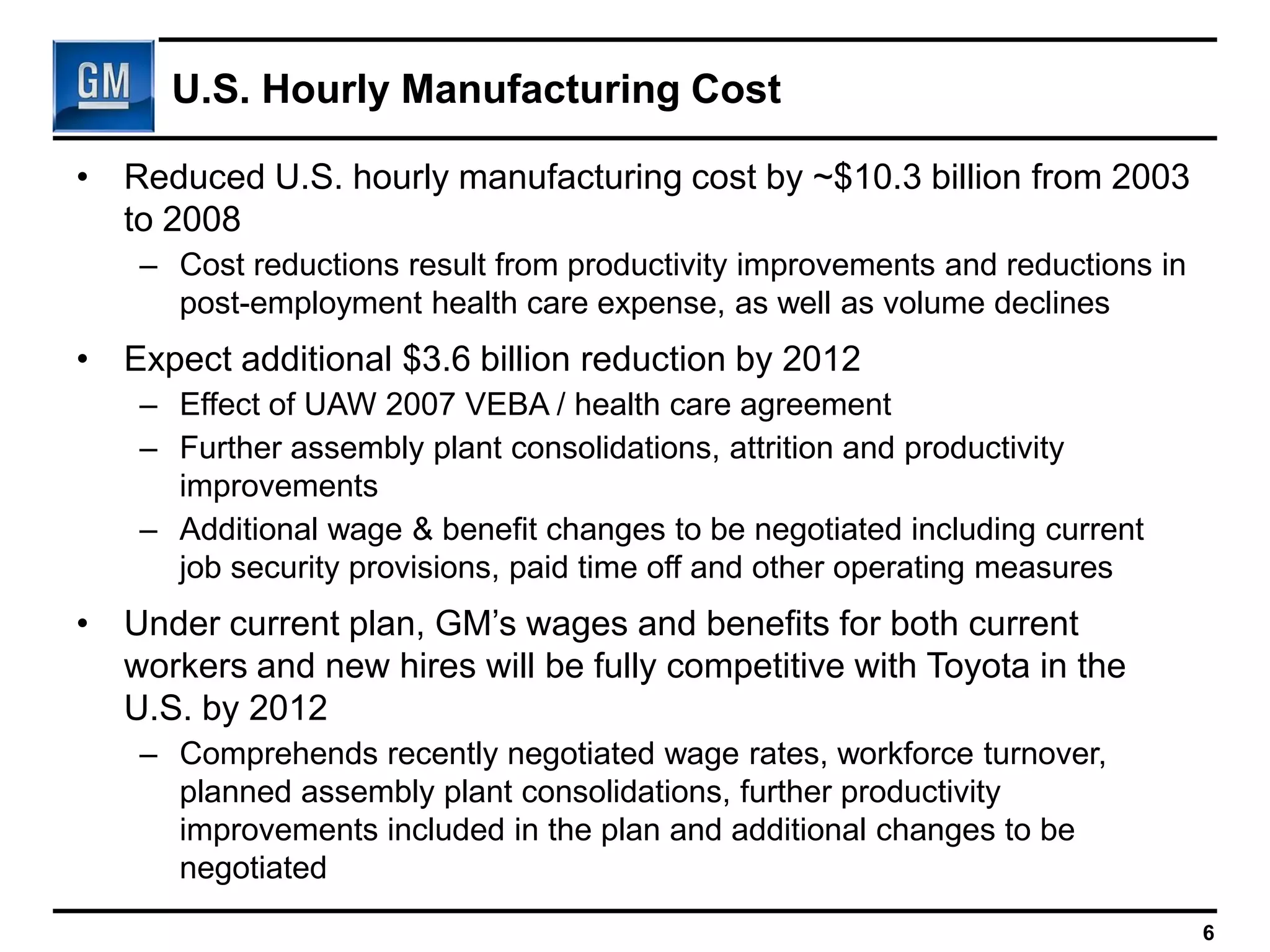 Gm Events & Presentations Gm Analyst Briefing Gm Plan For Long Term Viability