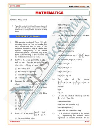 Mathematics exam questions | PDF