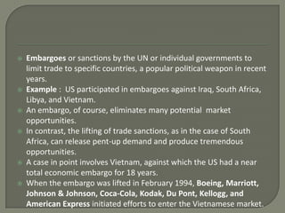 Trade Embargo Example Global Marketing | PPTX