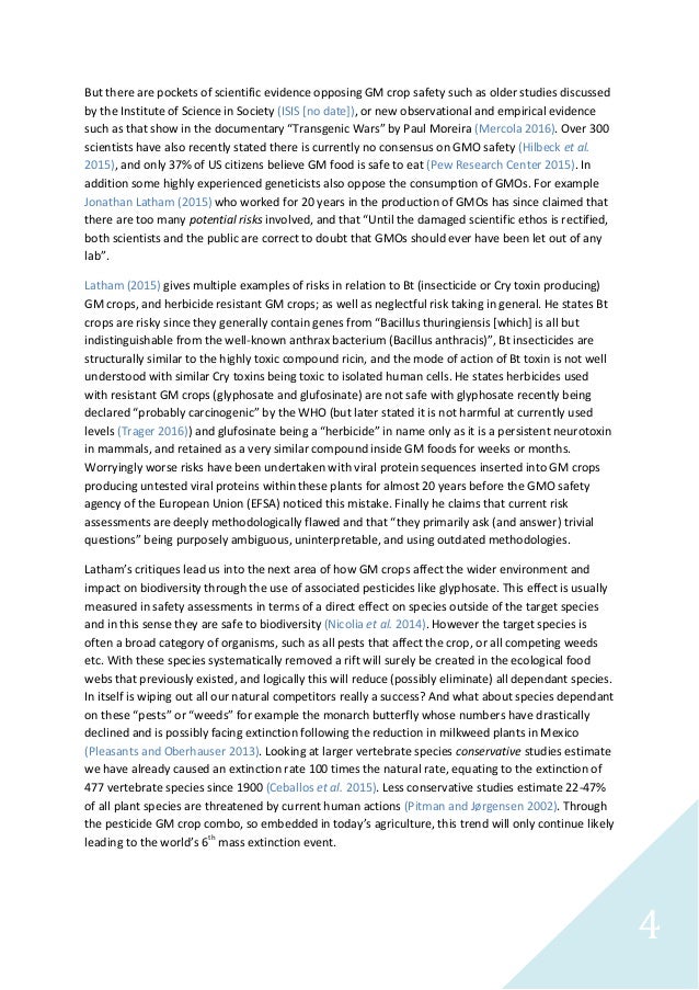Genetically Modified Food, Essay/Paper Sample essay on gm foods