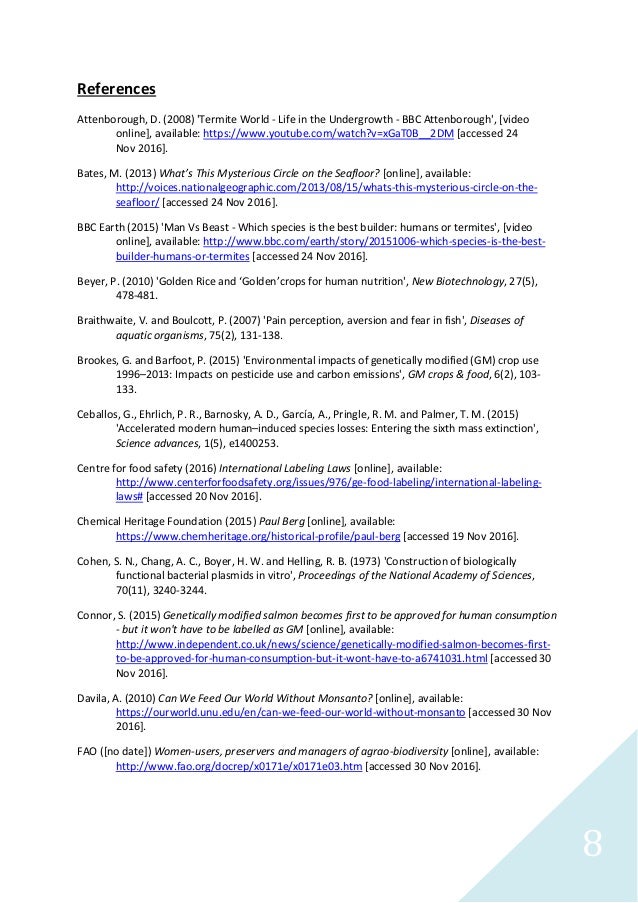 Essay about gmo