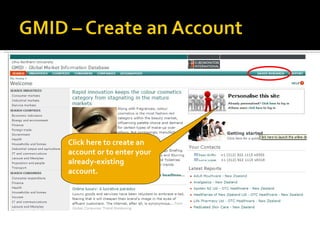 Click here to create an account or to enter your already-existing account.