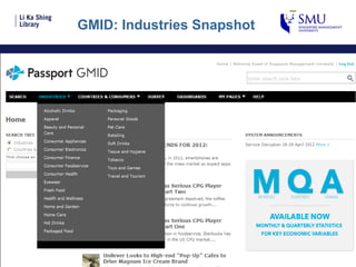 GMID: Industries Snapshot
 
