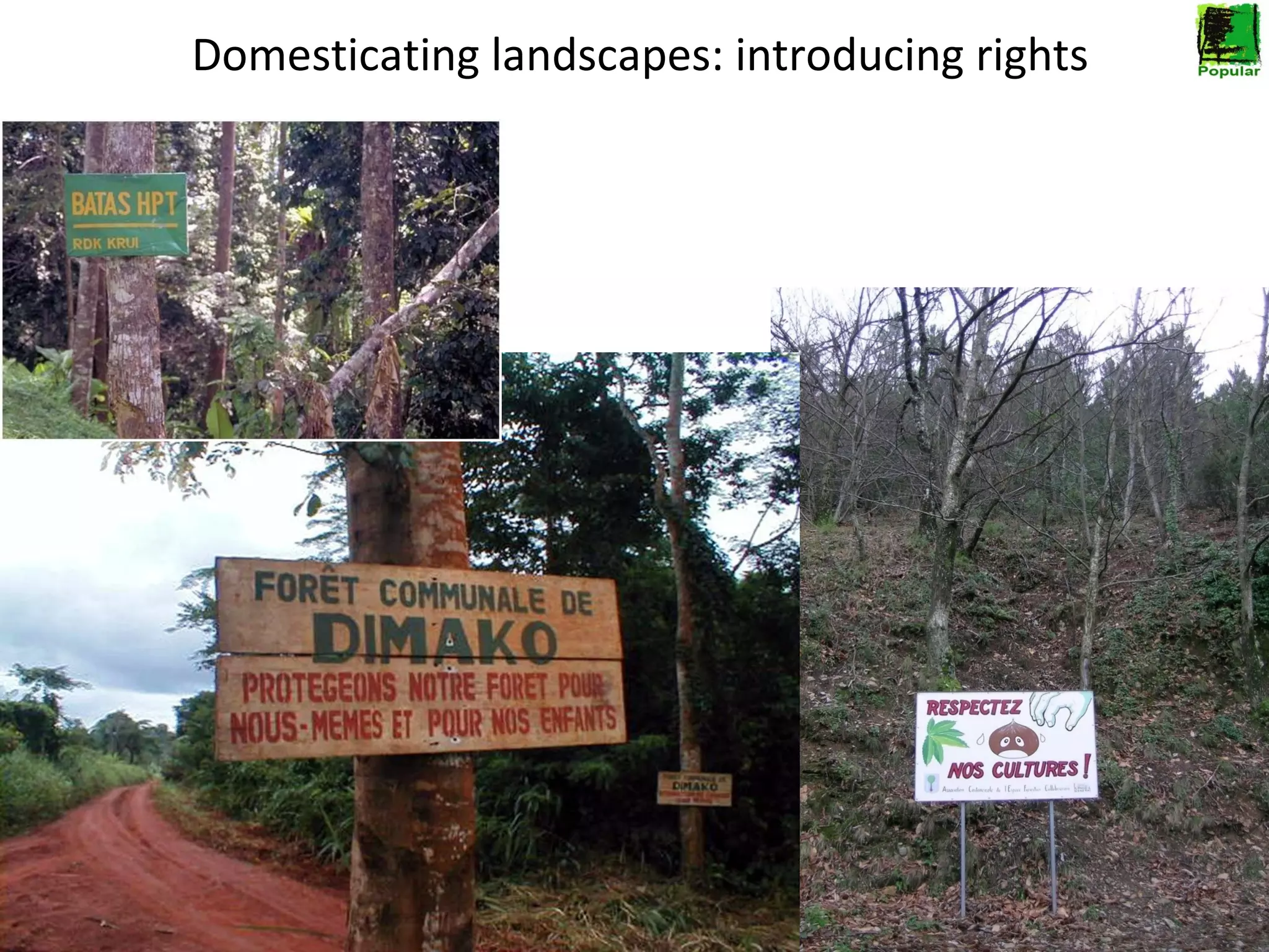 Domesticating landscapes: introducing rights

 