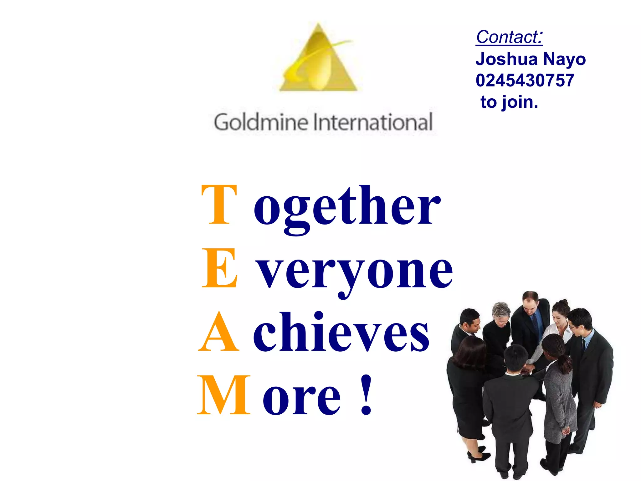 Contact:Joshua Nayo0245430757 to join.Residual income