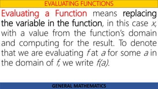 Evaluating Functions | PPTX | Technology & Computing