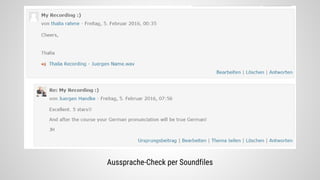 Aussprache-Check per Soundfiles
 