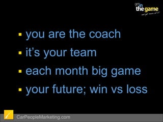 We have to change… manage