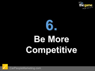  before you lose your 	job…they lose theirsRun your            fixed department like a                 sales department.Run it like you own it!