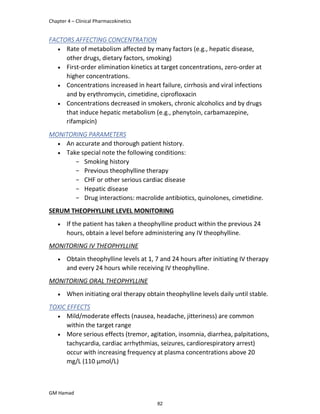 Advanced Clinical Pharmacy Complete Notes | PDF