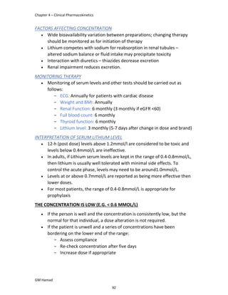 Advanced Clinical Pharmacy Complete Notes | PDF