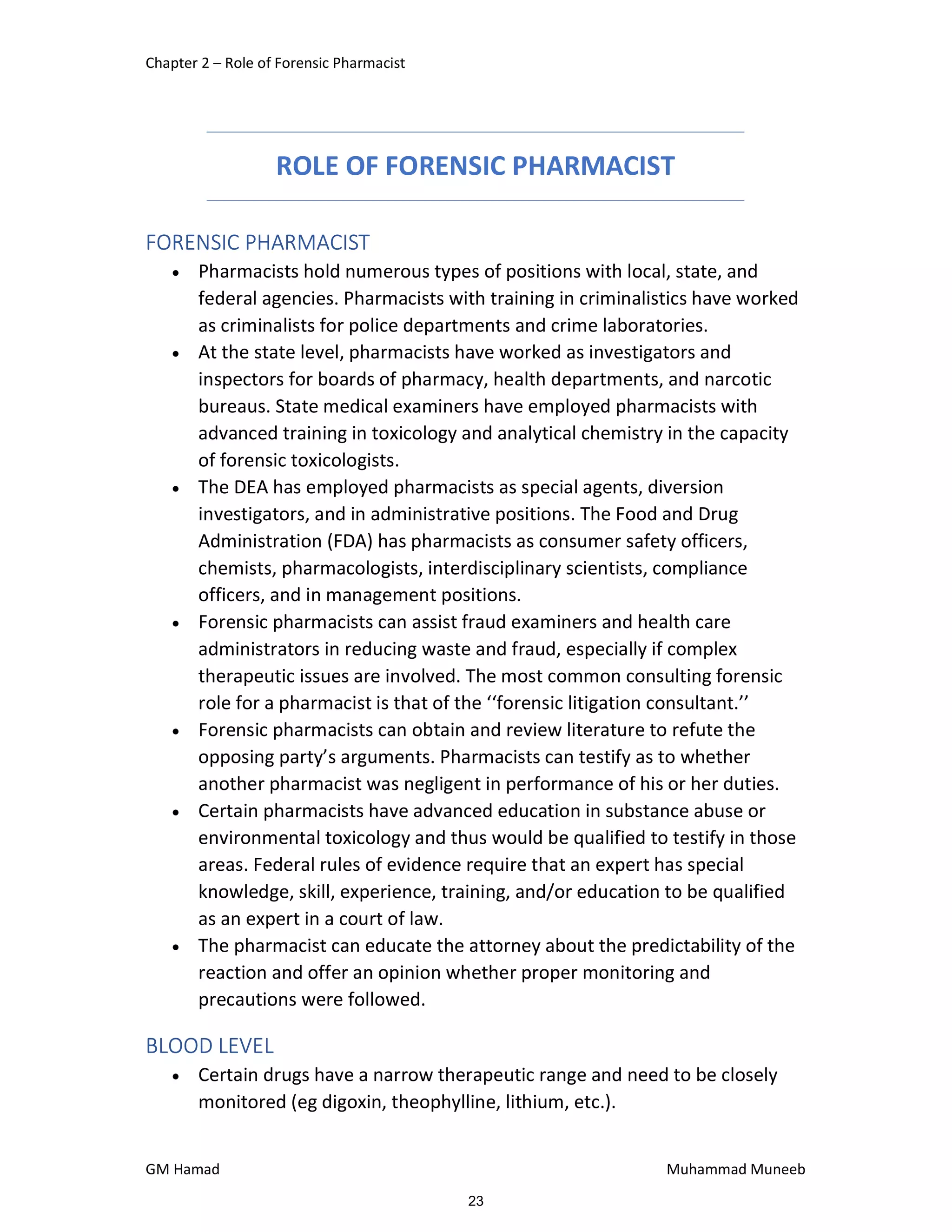 Forensic Pharmacy Complete Notes | PDF