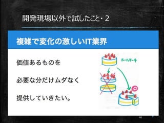 開発現場以外で試したこと・２
 
