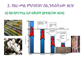 2. የዘረ-መል ምህንድስና በኢንዱስትሪው ዘርፍ
ሀ) በቂ የሆነ የጥሬ እቃ አቅርቦት (በግብርናው ዘርፍ)
 