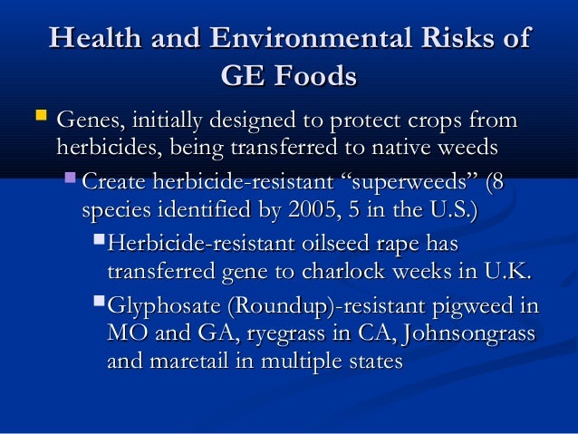 environmental consequences of genetically