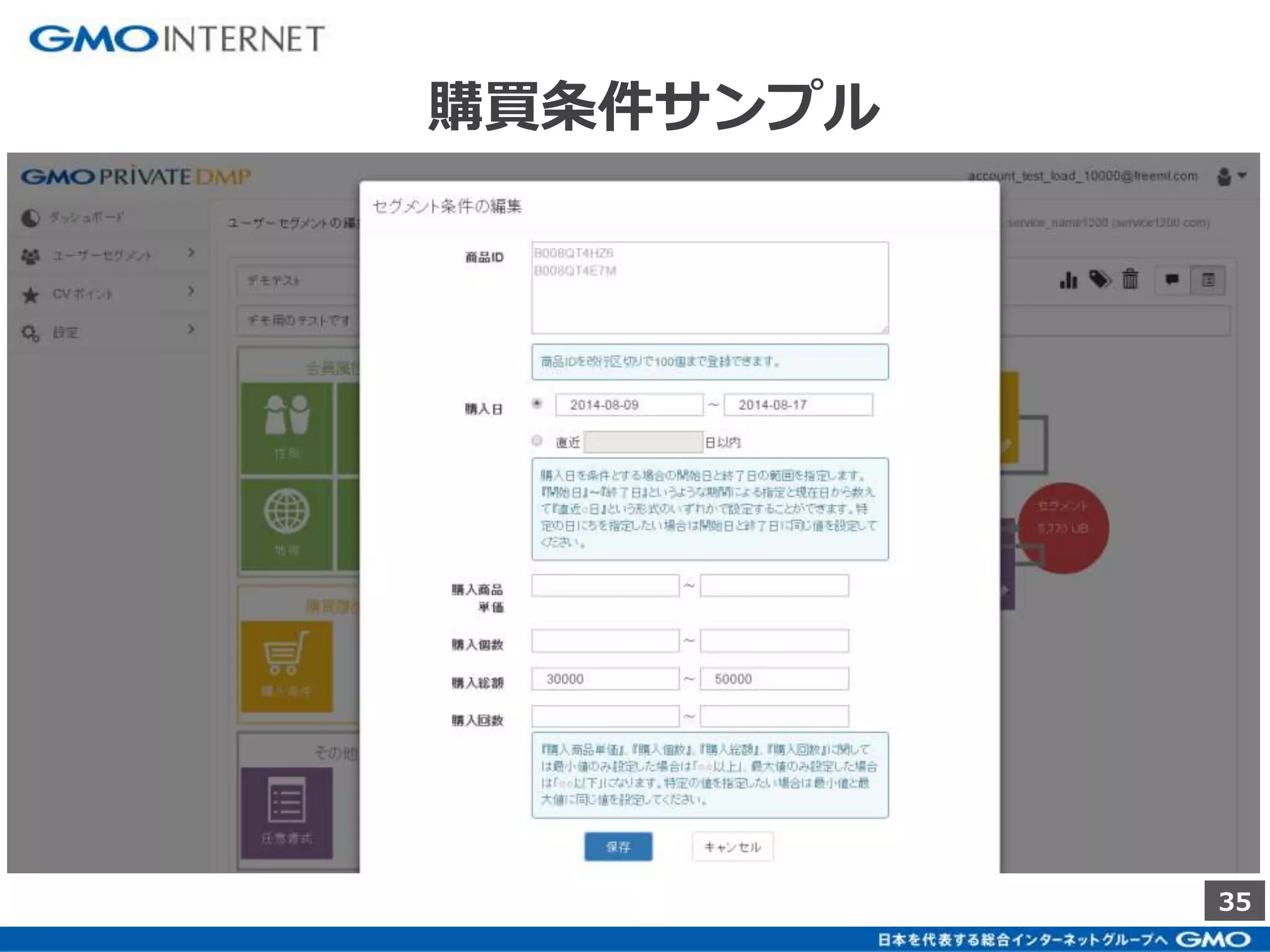 35 
購買条件サンプル 
 