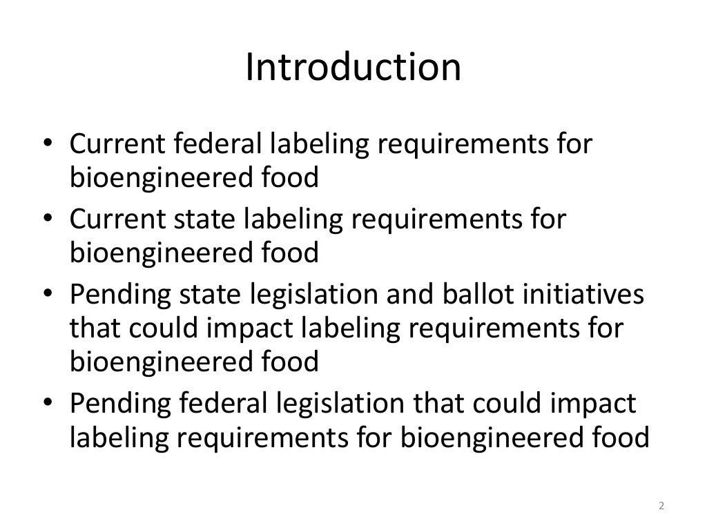 Latest GMO Food Legislation from State and Feds