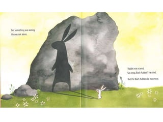 Same / Different?
Goodnight Moon The Black Rabbit
Rabbit Rabbit
Night time Day time
Going to sleep Making friends
Shadows from lamp Shadows from sun
 