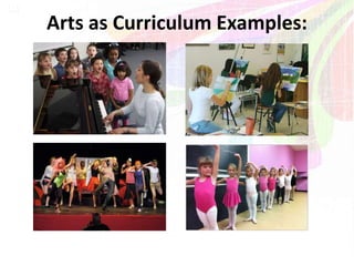 Arts as Curriculum Examples:TAB 1
1-3

 