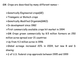 Genetically modified organisms | PDF