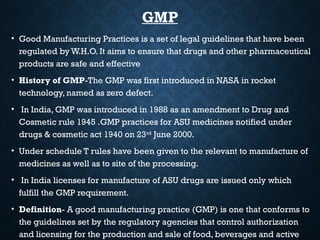 Gmp Amendment Comprehensive Guide to Good Manufacturing Practices (GMP) in ASU ...
