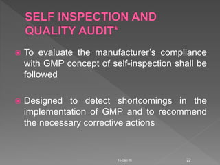 Gmp Amendment Recent amendments in GMP | PPTX