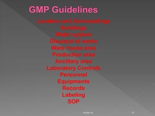 Gmp Amendment Recent amendments in GMP | PPTX