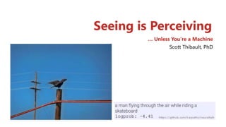 Seeing is Perceiving
… Unless You’re a Machine
Scott Thibault, PhD
 