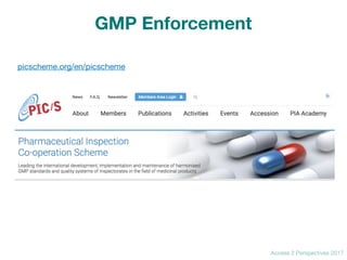 Access 2 Perspectives 2017
picscheme.org/en/picscheme
GMP Enforcement
 