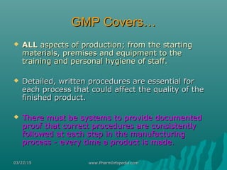 GMP and cGMP | PPT