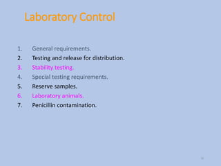 Limited Scripted Testing Gmp Examples GMP and cGMP consideration | PPTX