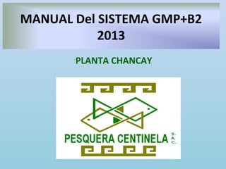 MANUAL Del SISTEMA GMP+B2
2013
PLANTA CHANCAY
 