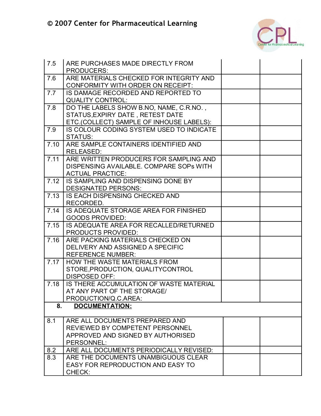 Checklist Who Gmp Hygiene Calibration vrogue.co