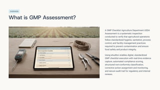 Example Gmp Assessment Question Perform GMP Checklist Agriculture Department USDA Assessment using ...