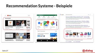 Seite 27
Recommendation Systeme - Beispiele
 