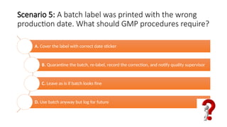 Gmp Correction Checkbox GMP Protocols for the Bakery Industry.pptx