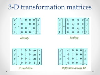 Geometric transformations and projections | PPTX