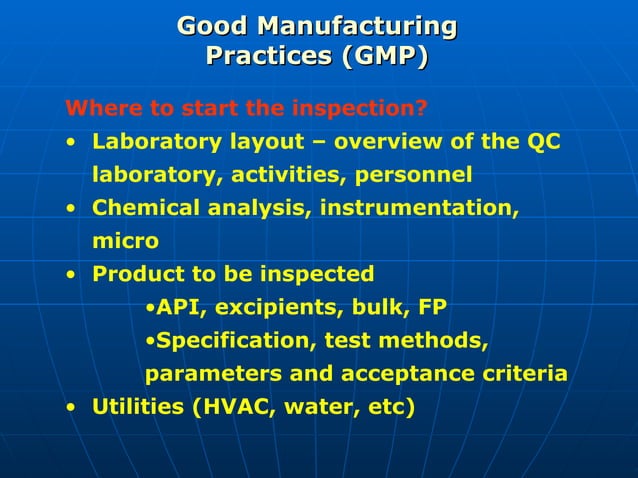 Good Manufacturing Practices For Quality Control | PPT