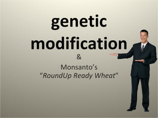 genetic modification & Monsanto’s “ RoundUp Ready Wheat ” 