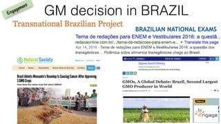 Engagement
GM decision in BRAZIL
BRAZILIAN NATIONAL EXAMS
 