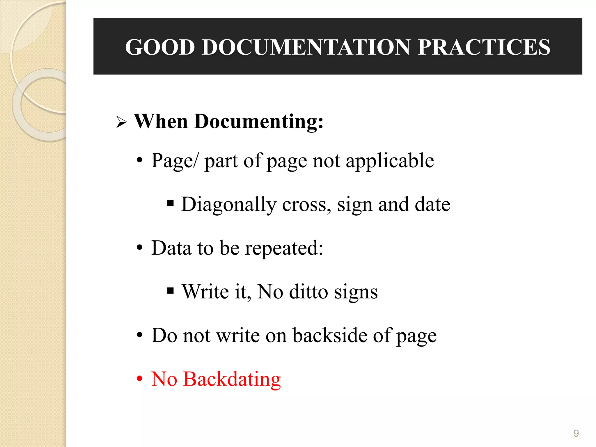 GMP - GOOD DOCUMENTATION PRACTICES | PPTX | Manufacturing Industry ...