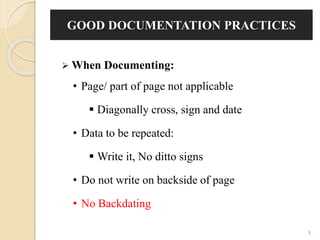 GMP - GOOD DOCUMENTATION PRACTICES | PPTX | Manufacturing Industry ...
