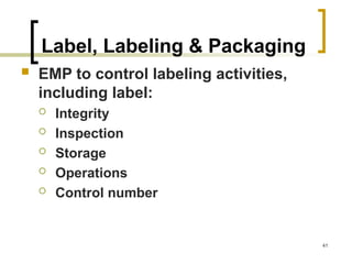 Gmp Sample Labeling Good Manufacturing Practices GMP in a Quality World | PPT